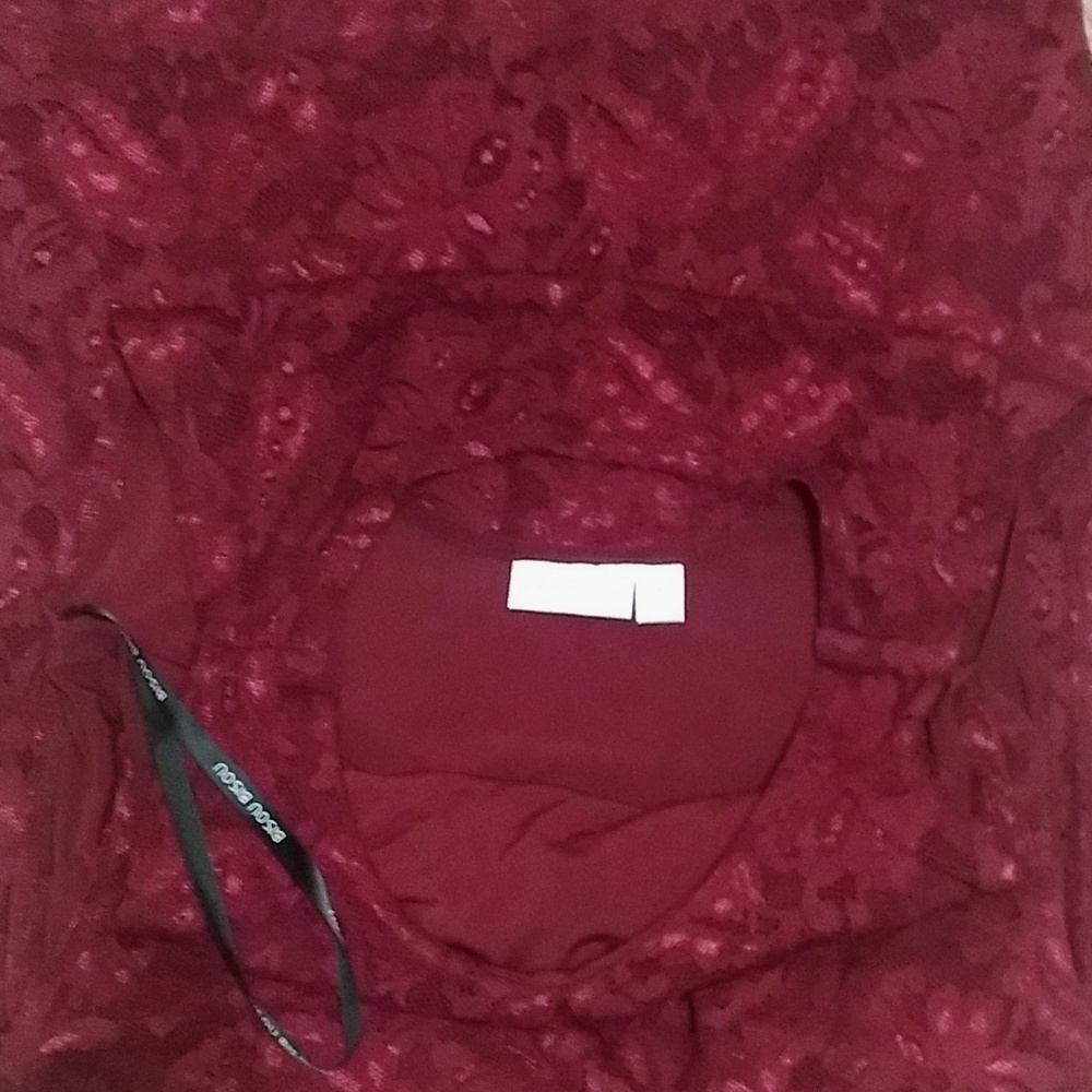 Bisou 🍷 lace stretch sleeveless dress sz 8 *2 - Picture 6 of 7